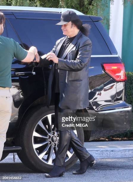 Gene Simmons is seen out and about on February 28, 2024 in West Hollywood, California.
