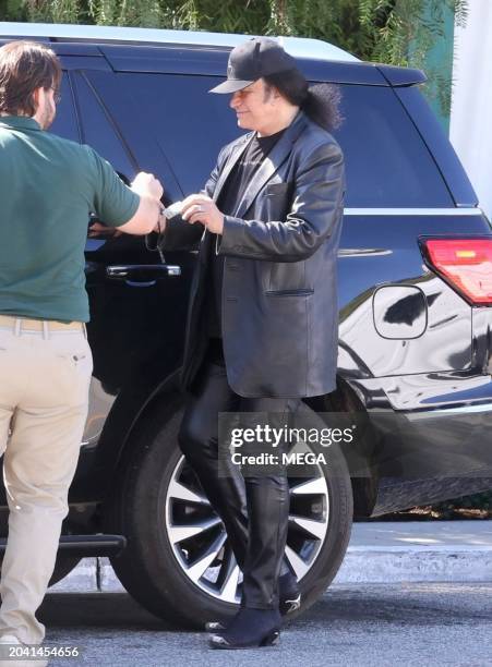 Gene Simmons is seen out and about on February 28, 2024 in West Hollywood, California.