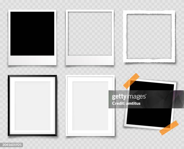 picture template set - instant camera stock illustrations