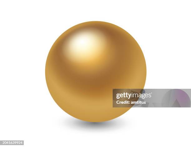 gold ball - gold sphere stock illustrations