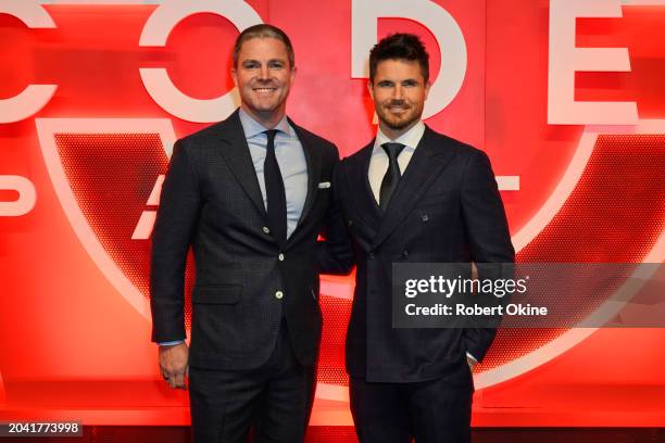 Stephen Amell and Robbie Amell attend the World Premiere of Netflix's "Code 8: Part II" at TIFF Bell Lightbox on February 26, 2024 in Toronto,...