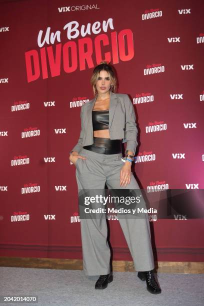 Marie Claire Harp poses for photos during the premiere of 'Un buen divorcio' at Plaza Carso on February 26, 2024 in Mexico City, Mexico.