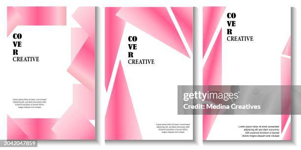 stockillustraties, clipart, cartoons en iconen met set of vector geometric minimalism color block abstract background - pagina web