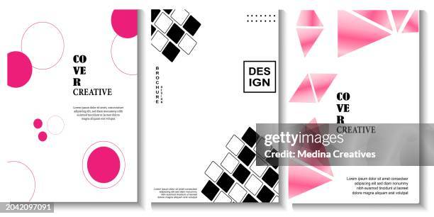 set of vector geometric minimalism color block abstract background - cobweb game stock illustrations
