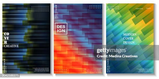 set of template design with abstract background - futuristic font stock illustrations