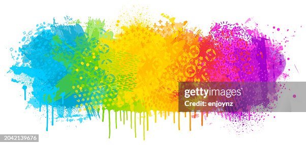 Rainbow colored Holi paint patterns background Rainbow colored Holi paint patterns background