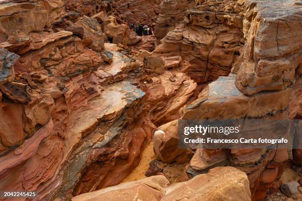 colored canyon in the desert - sinai egypt stock pictures, royalty-free photos & images