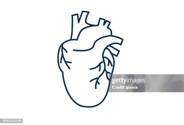 heart icon - coronary artery disease icon stock illustrations