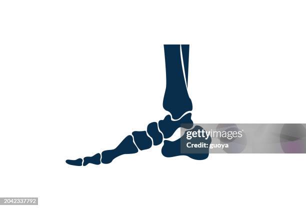 ilustrações de stock, clip art, desenhos animados e ícones de foot side joint orthopedic icon. - osso do pé