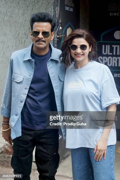 Manoj Bajpai and Prachi Desai attend the 'Silence 2' film photocall on February 27, 2024 in Mumbai, India.