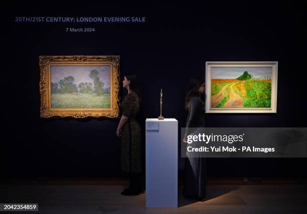 Works by Claude Monet, Prairie fleurie a Giverny estimate £5 000-8 000; Alberto Giacometti, Figure 1, petite, cast between 1947-1948, estimate £1...