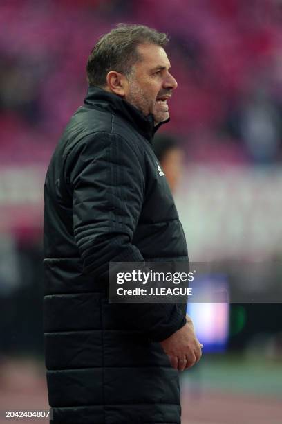 Head coach Ange Postecoglou of Yokohama F.Marinos looks on during the J.League J1 match between Cerezo Osaka and Yokohama F.Marinos at Yanmar Stadium...