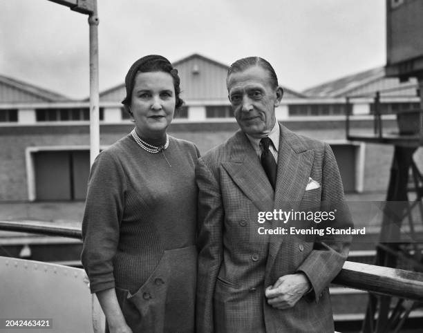 Tanganyika Concessions Limited Chairman, Ulick Alexander with his wife Mary Beatrice Thynne , May 7th 1956.