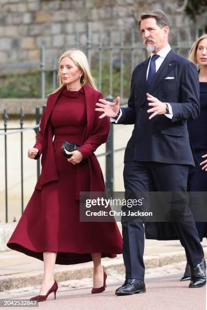 Crown Princess Marie Chantal of Greece and Crown Prince Pavlos of Greece attend the Thanksgiving Service for King Constantine of the Hellenes at St...