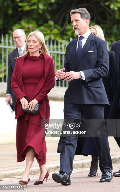 Crown Princess Marie Chantal of Greece and Crown Prince Pavlos of Greece attend the Thanksgiving Service for King Constantine of the Hellenes at St...