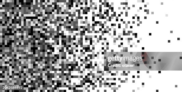 Abstract black and white pixelated pattern. Abstract black and white pixelated pattern.