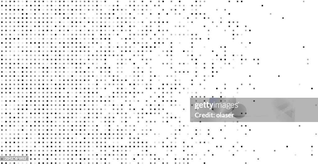 Matrix Dot Gradient Pattern Abstract Black And White Dot Gradient Pattern High-Res Vector Graphic ...