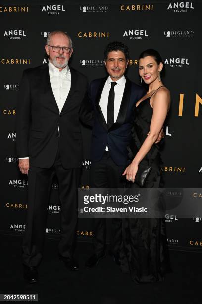 David Morse,director/writer Alejandro Monteverde and Ali Landry attend Cabrini Premiere on February 26, 2024 in New York City.