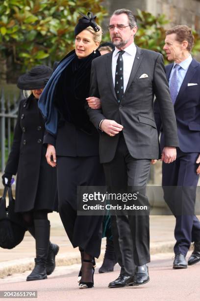 Princess Tatiana of Greece and Denmark and Prince Nikolaos of Greece and Denmark attend the Thanksgiving Service for King Constantine of the Hellenes...