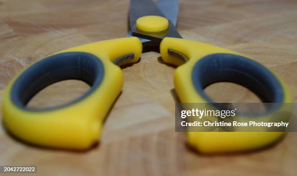 open kitchen scissors - scissors stock pictures, royalty-free photos & images