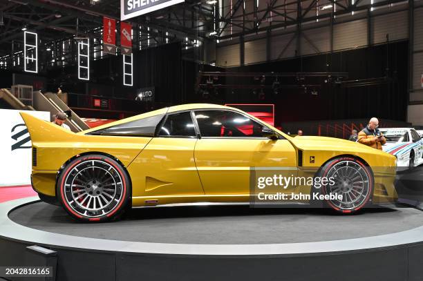 Kimera Automobili EVO 38 Ultima Evoluzione Lancia is displayed during the Geneva Motor Show 2024 at Palexpo on February 26, 2024 in Geneva,...