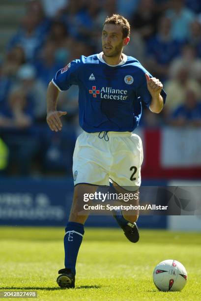 August 7: Jason Wilcox of Leicester City on the ball during the Premier League match between Leicester City and West Ham United at Walkers Stadium on...