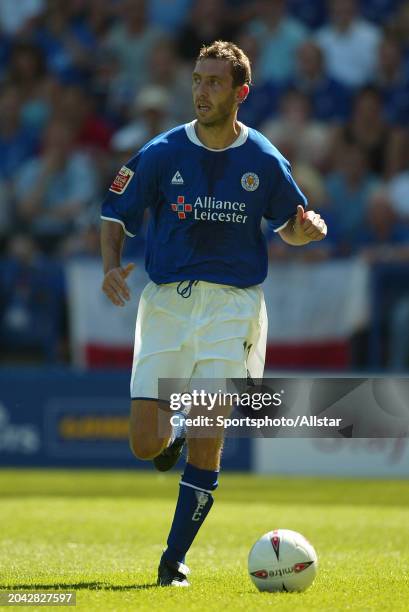 August 7: Jason Wilcox of Leicester City on the ball during the Premier League match between Leicester City and West Ham United at Walkers Stadium on...