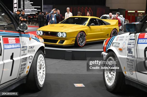 Kimera Automobili EVO 38 Ultima Evoluzione Lancia is displayed during the Geneva Motor Show 2024 at Palexpo on February 26, 2024 in Geneva,...