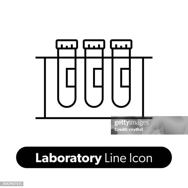 ilustrações de stock, clip art, desenhos animados e ícones de laboratory line icon. editable stroke vector icon. - proveta