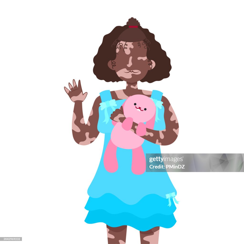 Ilustraciones de la piel del vitíligo