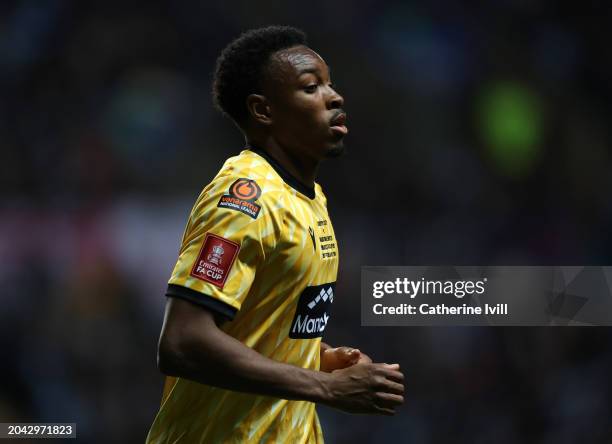 Raphe Brown of Maidstone United during the Emirates FA Cup Fifth Round match between Coventry City and Maidstone United at The Coventry Building...