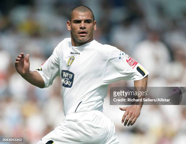 August 7: Jermaine Wright of Leeds United running during the Championship match between Leeds United and Derby County at Elland Road on August 7,...