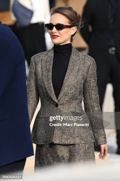 Actress Natalie Portman attends the Christian Dior Womenswear Fall/Winter 2024-2025 show as part of Paris Fashion Week on February 27, 2024 in Paris,...