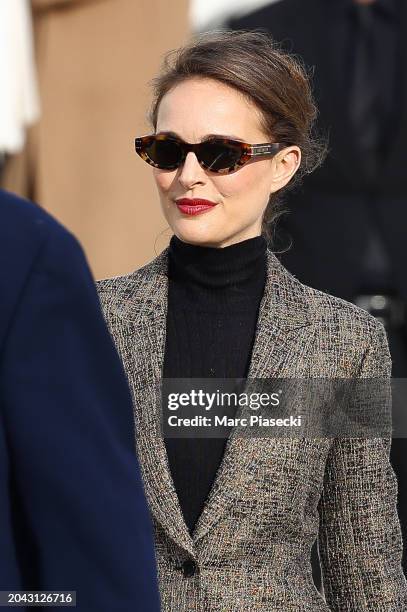 Actress Natalie Portman attends the Christian Dior Womenswear Fall/Winter 2024-2025 show as part of Paris Fashion Week on February 27, 2024 in Paris,...