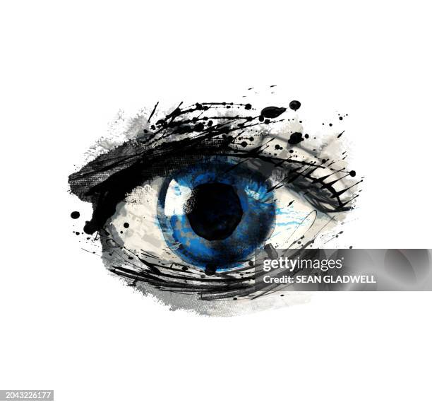 blue eye illustration - fashion stock illustrations stock pictures, royalty-free photos & images