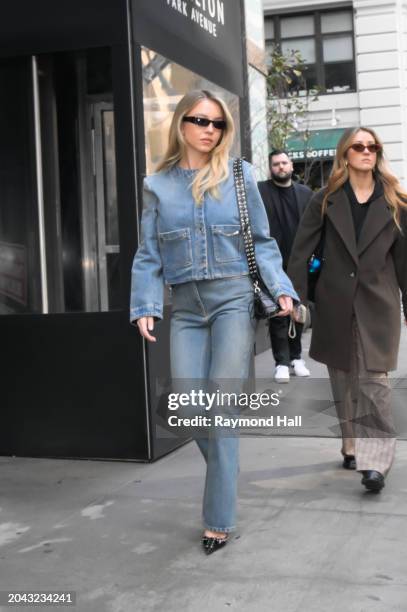 Sydney Sweeney is seen on February 27, 2024 in New York City.