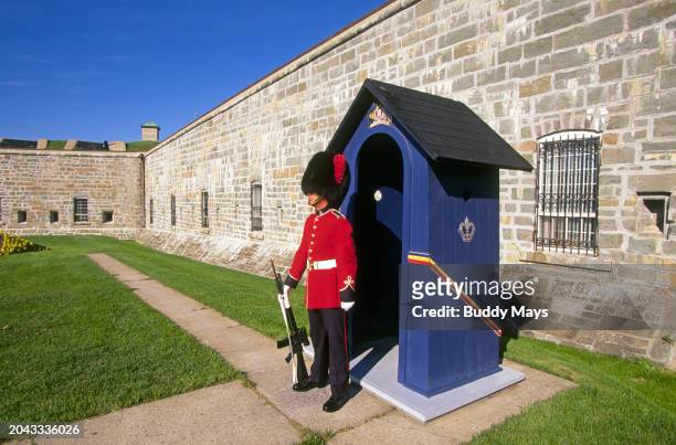 Soldier guard at the Citadelle, home to the Van Doos, the Royal 22nd Regimen, still the largest North American fort that is occupied by troops, 2003....