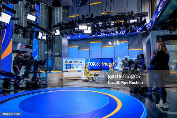 Savannah Guthrie with host Ainsley Earhardt as she visits "Fox & Friends" to discuss her new book "Mostly What God Does: Reflections on Seeking and...