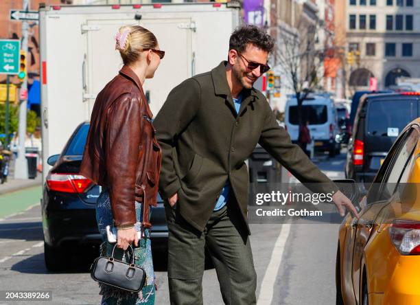 Gigi Hadid and Bradley Cooper are seen on February 27, 2024 in New York City.