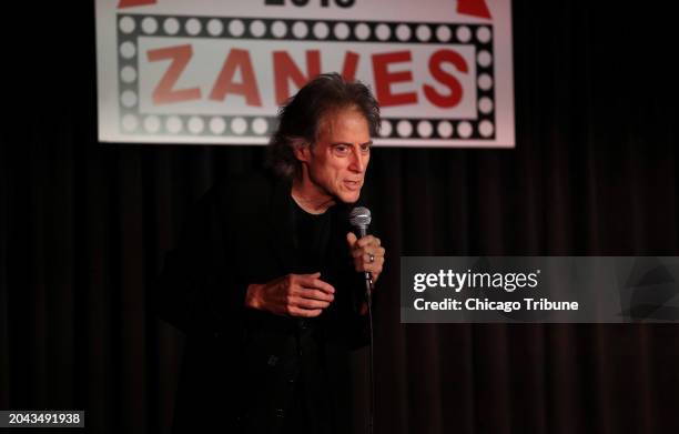 Richard Lewis performs at Zanies Comedy Club in Chicago on Jan. 17, 2018.