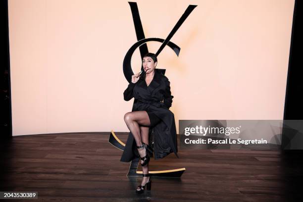 Rossy de Palma attends the Saint Laurent Womenswear Fall/Winter 2024-2025 show as part of Paris Fashion Week on February 27, 2024 in Paris, France.