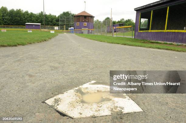 Home plate on one of the fields at Abner Doubleday Field on Monday, July 1, 2013 in Ballston Spa, N.Y. John Freeman, an umpire, was allegedly...