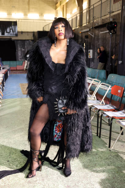 Rico Nasty attends the Laruicci Womenswear Fall/Winter 2024-2025 show as part of Paris Fashion Week on February 27, 2024 in Paris, France.