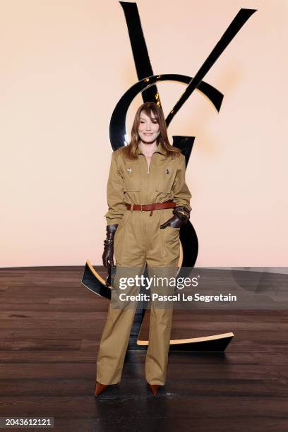 Carla Bruni attends the Saint Laurent Womenswear Fall/Winter 2024-2025 show as part of Paris Fashion Week on February 27, 2024 in Paris, France.