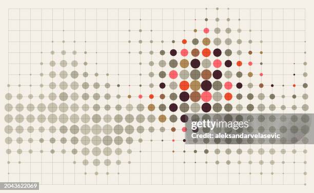 ilustrações de stock, clip art, desenhos animados e ícones de abstract multicolored halftone dotted background - sarapintado