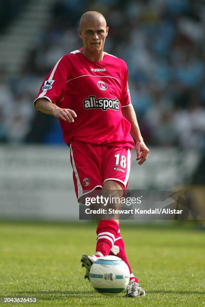 Paul Konchesky of Charlton Athletic on the ball during the Premier League match between Bolton Wanderers and Charlton Athletic at Reebok Stadium on...