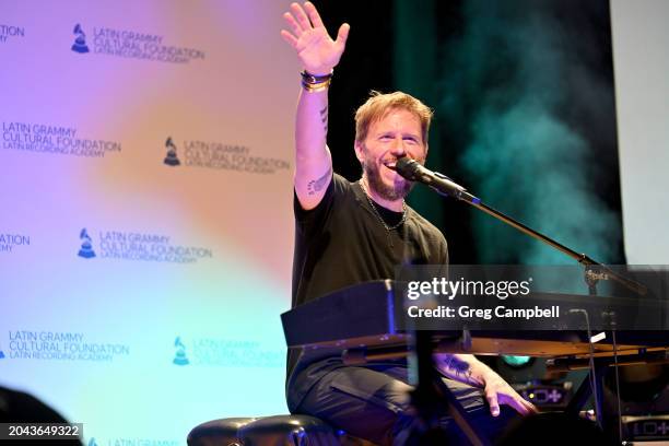 Latin GRAMMY artistNoel Schajris performs onstage during Latin GRAMMY In The Schools on February 27, 2024 in Memphis, Tennessee.