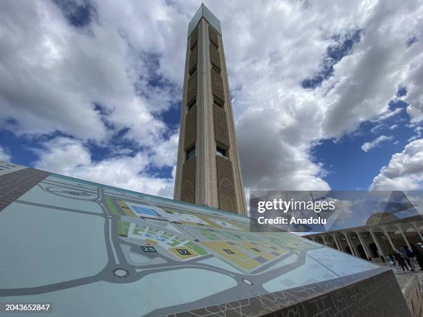 View of Djamaa el Djazair, also known as the Great Mosque of Algiers, the world's third biggest mosque in Algiers province of Algeria on March 01,...