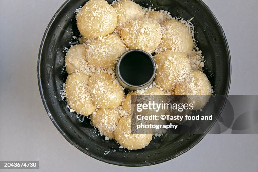 Monkey bread in progress Monkey bread in progress