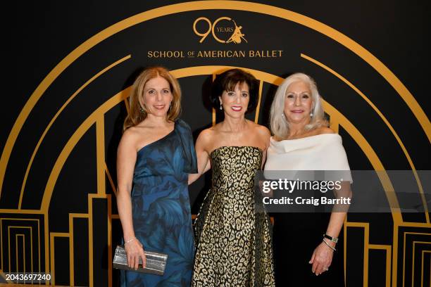 Kellie Johnson Abreu and Leslie Gibin attend the School Of American Ballet 90th Anniversary Ball at David H. Koch Theater at Lincoln Center on...